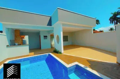 Casa com 3 dormitórios à venda, 122 m² por r$ 695.000,00 - parque balneário oásis - peruíbe/sp