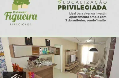 Apartamento com 3 dormitórios à venda, 70 m² por r$ 275.000,00 - dois córregos - piracicaba/sp