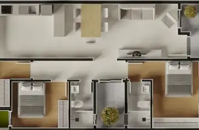 Casa de 91,97 m², com 03 dormitórios (sendo um deles uma suíte), para venda