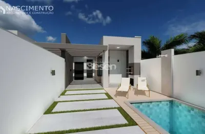 Casa moderna  com piscina, 03  quartos (01 suíte), boa localização