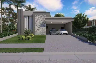 Casa à venda em Paulínia, Parque Brasil 500, com 3 suítes, com 219.29 m², Santorini Residencial Club