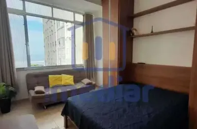 Kitnet / stúdio à venda na rua ângelo guerra, boqueirão, santos, 42 m2 por r$ 349.900