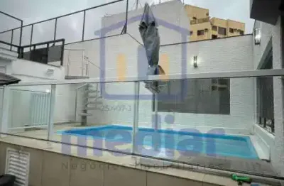 Cobertura com 3 quartos à venda na rua uruguai, balneário guarujá, guarujá, 250 m2 por r$ 1.100.000