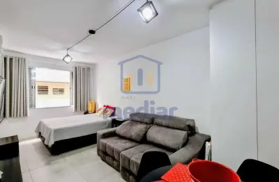 Kitnet / stúdio à venda na avenida bartolomeu de gusmão, boqueirão, santos, 35 m2 por r$ 359.000
