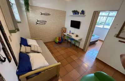 Venda Apartamento Santos SP - Porteira fechada com vista mar lateral a uma quadra da praia e do Shopping Praiamar.