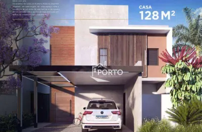 Casa com 3 dormitórios à venda, 128 m² - reserva jequitibá - piracicaba/sp