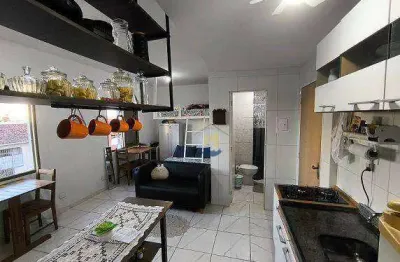 Kitnet com 1 dormitório à venda, 30 m² por r$ 158.000 - vila balneária - praia grande/sp