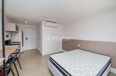 Lindo studio mobiliado no bairro Rio Branco com total estrutura de lazer em otima localizacao no bairro e otimo padrao construtivo