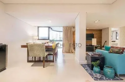 Apartamento com 1 dormitório à venda, 95 m² por r$ 1.280.000,00 - moema - são paulo/sp
