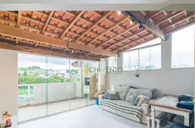 Cobertura com 2 dormitórios à venda, 90 m² por r$ 450.000 - vila pires - santo andré/sp