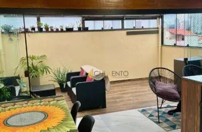 Cobertura com 2 dormitórios à venda, 110 m² por r$ 530.000 - vila são pedro - santo andré/sp