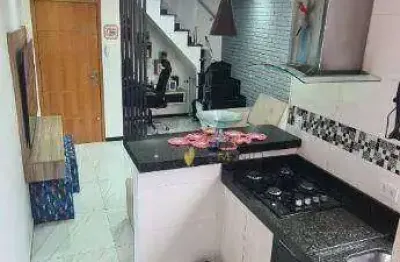 Cobertura com 2 dormitórios à venda, 110 m² por r$ 599.000 - vila scarpelli - santo andré/sp