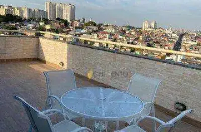 Cobertura com 2 dormitórios à venda, 129 m² por r$ 485.000,00 - taboão - são bernardo do campo/sp