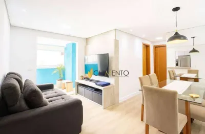 Apartamento com 2 dormitórios à venda, 60 m² por r$ 490.000,00 - vila valparaíso - santo andré/sp