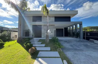 Casa térrea com piscina no condomínio fechado reserva da pedra - pedra branca, palhoça/sc