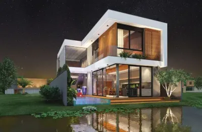 Casa alto padrão de 03 dormitórios, sendo 01 suíte master + 02 amplas suítes no condomínio reserva da pedra, bairro pedra branca - palhoça/sc