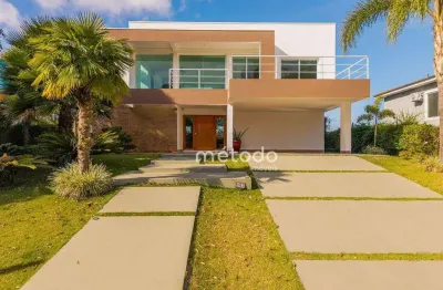 Casa com 5 dormitórios à venda, 386 m² por r$ 4.100.000 - condomínio residencial alpes de guararema - guararema/sp