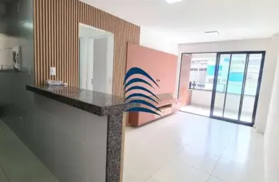 Ondina - excelente quarto e sala no residencial saint martin, 47 m², varandao, uma vaga de garagem