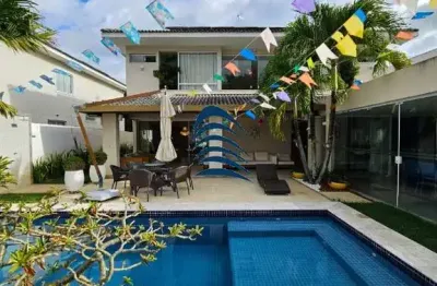 Casa a venda alphaville litoral norte 1 | casa | 349,36m² | 4 suítes | porteira fechada | piscina | área gourmet | 4 vagas | litoral norte