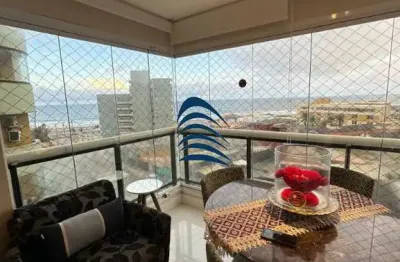 Lindo apartamento em armação  3/4 com suíte - 97m2  2 apartamentos por andar  nascente, vista mar, armários em todos ambientes, varanda integrada com fechamento em reiki, lavabo, roupeiro, wc social e