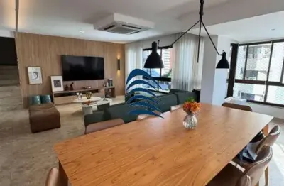 Lindo apartamento a venda no caminho das árvores  mobiliado, com 3 suítes 181,75 m2 sendo duas suítes com closet, dependência completa, dispensa, totalmente reformado