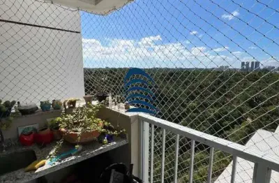 Condomínio vista patamares   apartamento com 67m2, 2/4 com suíte, varanda, ar-condicionado nos quartos, intermediário , 1 vaga de garagem coberta