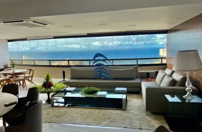 Oportunidade de morar na melhor cobertura do pituba ville - 4 suítes + gabinete - porteira fechada