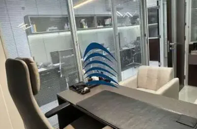 Sala comercial decorada e mobiliada, 34m2, perto do salvador shopping, 3 ares-condicionados, 1 vaga de garagem solta
