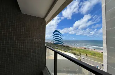 Apartamento em jaguaribe, condomínio ocean house, 45m², 1 quarto e sala, varanda com vista para o mar, cozinha, área de serviço, sanitário, nascente total