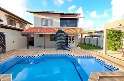 Vilas do atlântico. casa à venda reformada, 221m², 4 quartos, 1 suíte, piscina, energia solar, área gourmet, armários, segurança, alto padrão. pronta para morar!