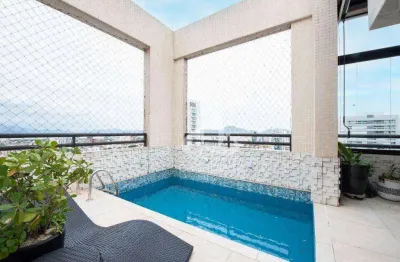 Cobertura com 3 dormitórios à venda, 191 m² por r$ 2.340.000,00 - embaré - santos/sp