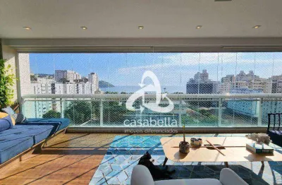 Apartamento com 3 dormitórios à venda, 325 m² por r$ 6.000.000,00 - aparecida - santos/sp