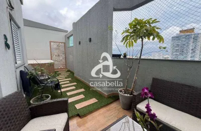 Cobertura com 3 dormitórios à venda, 180 m² por r$ 950.000,00 - encruzilhada - santos/sp