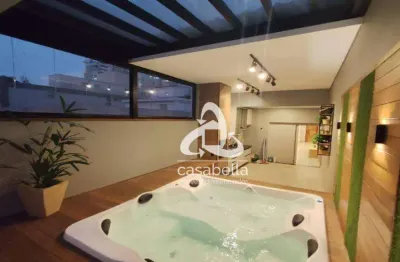 Cobertura com 3 dormitórios à venda, 191 m² por r$ 1.849.000,00 - pompéia - santos/sp