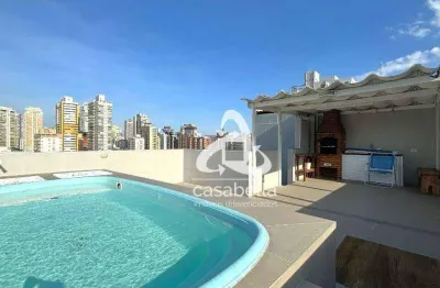 Cobertura com 3 dormitórios à venda, 110 m² por r$ 1.100.000,00 - campo grande - santos/sp