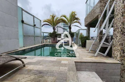 Cobertura com 2 dormitórios à venda, 289 m² por r$ 2.200.000,00 - ponta da praia - santos/sp