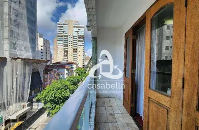 Apartamento com 4 dormitórios, 184 m² - venda por r$ 900.000,00 ou aluguel por r$ 6.000,00/mês - gonzaga - santos/sp