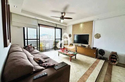 Apartamento com 3 dormitórios à venda, 121 m² por r$ 680.000,00 - campo grande - santos/sp
