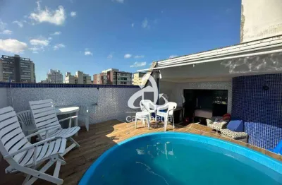 Cobertura com 3 dormitórios à venda, 217 m² por r$ 1.600.000,00 - boqueirão - santos/sp