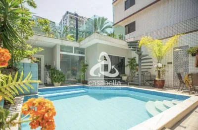 Casa com 3 dormitórios à venda, 265 m² por r$ 4.000.000,00 - aparecida - santos/sp