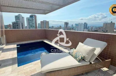 Cobertura com 4 dormitórios à venda, 217 m² por r$ 3.200.000,00 - ponta da praia - santos/sp