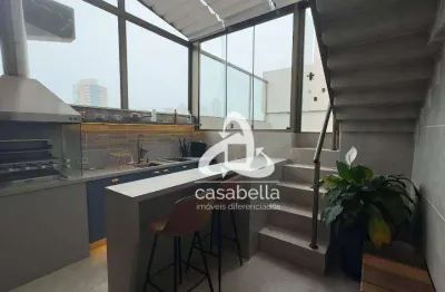 Cobertura com 3 dormitórios à venda, 175 m² por r$ 2.700.000,00 - boqueirão - santos/sp