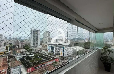 Apartamento com 2 dormitórios à venda, 72 m² por r$ 980.000,00 - boqueirão - santos/sp