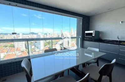 Apartamento com 1 dormitório à venda, 60 m² por r$ 850.000,00 - boqueirão - santos/sp