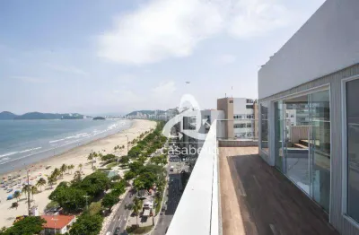 Cobertura com 3 dormitórios, 343 m² - venda por r$ 4.300.000,00 ou aluguel por r$ 18.625,00/mês - boqueirão - santos/sp