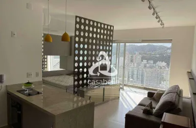 Apartamento com 1 dormitório para alugar, 44 m² por r$ 5.800,02/mês - josé menino - santos/sp