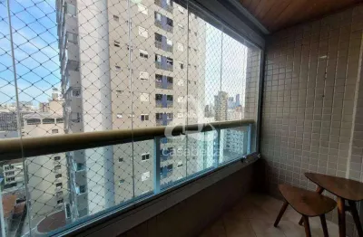Apartamento com 3 dormitórios para alugar, 105 m² por r$ 7.002,00/mês - gonzaga - santos/sp