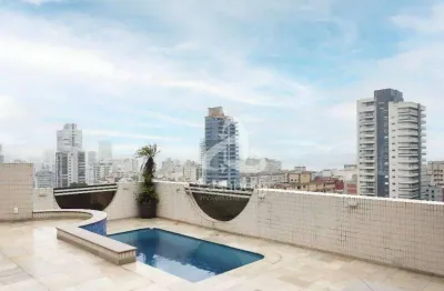 Cobertura com 4 dormitórios à venda, 339 m² por r$ 4.290.000,00 - embaré - santos/sp