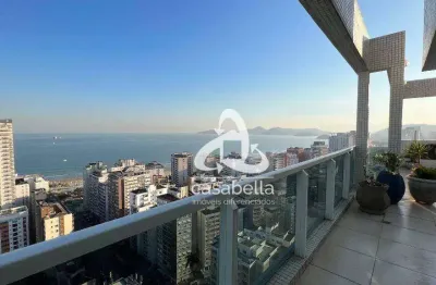Cobertura com 4 dormitórios à venda, 330 m² por r$ 5.000.000,00 - boqueirão - santos/sp