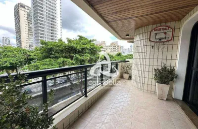 Apartamento com 3 dormitórios para alugar, 175 m² por r$ 8.202,00/mês - gonzaga - santos/sp